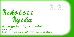 nikolett nyika business card